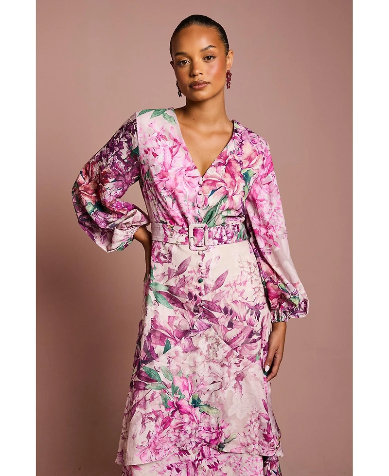 Coast Women's Chiffon Midaxi Dress With Belt