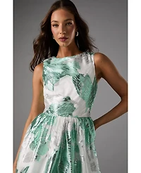 Coast Women's Jacquard Fit And Flare Midi Dress