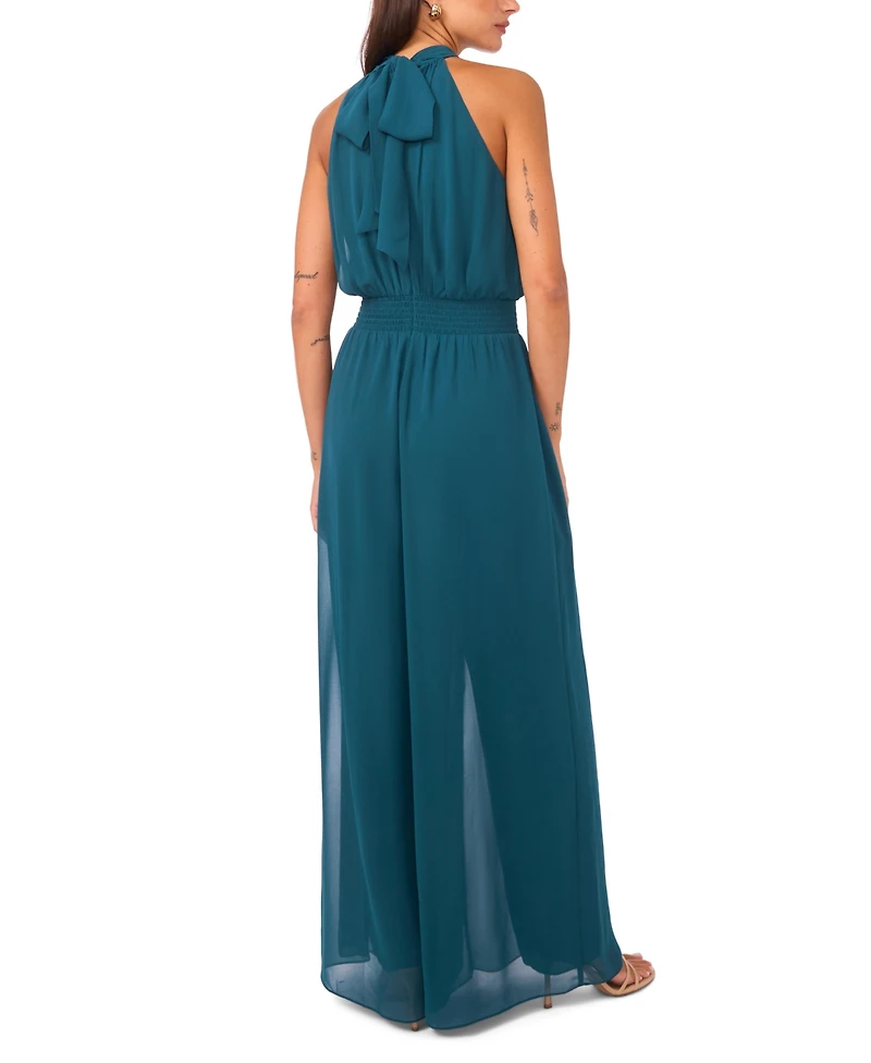 Vince Camuto Women's Halter Tie-Back Wide-Leg Jumpsuit