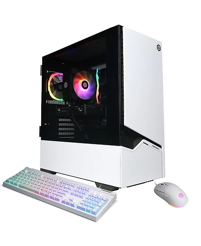 CyberPowerPC Gamer Master Gaming Desktop Computer, Amd Ryzen 5 8400F 4.2GHz, 16GB Ram, 1TB Ssd, Amd Radeon Rx 9060 Xt 8GB, Windows 11 Home, White