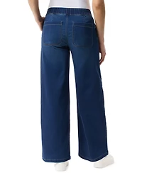 Gloria Vanderbilt Petite Knit Wide Leg Jeans