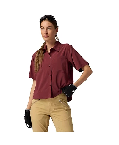 Backcountry Women's Slickrock Short-Sleeve Button-Up Jersey Mountain Bike Jerseys Short Sleeve