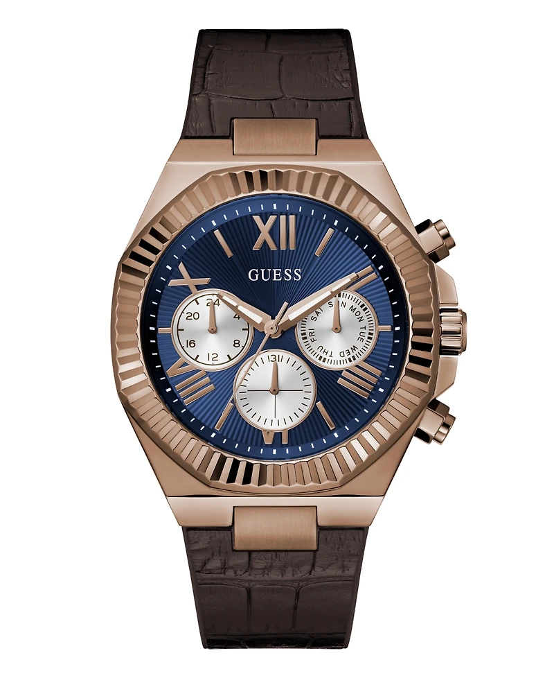 Guess Men's Brown Multi-Function Watch, 44mm