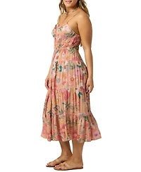 O'Neill Women's Esther Camella Floral Print Midi Dress
