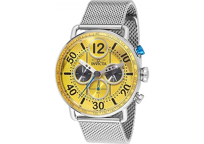 Invicta Men's 49374 Speedway Quartz Chronograph Yellow Dial Watch
