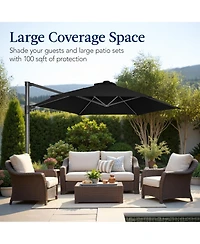 Best Choice Products 10ft 360° Rotating Cantilever Offset Hanging Patio Umbrella