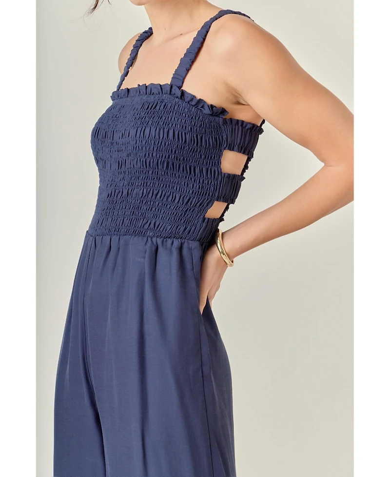 English Factory Women's Elastic Strap Detail Jumpsuit
