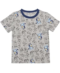 Bluey Boys Toddler 2T-5T 3-Piece Printed T-Shirt, Short-Sleeve T-Shirt and Joggers Set