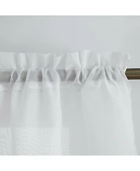 Kate Aurora Living Double Layered Sheer Rod Pocket Ascot Window Valances