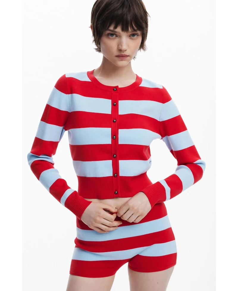 Desigual Women's Ribbed striped cardigan