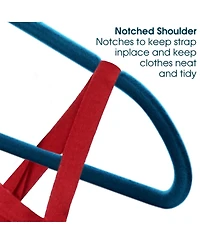 Elama Home 100 Piece Velvet Slim Profile Heavy Duty Felt Hangers with Stainless Steel Swivel Hooks Pink