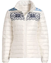 Lands' End Women's Wanderweight Packable Print Down Jacket