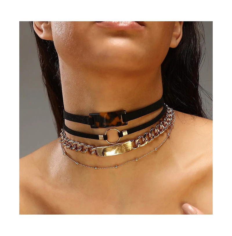 Sohi Women's The Josie Multi-Layer Necklace