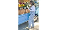 Pinkblush Maternity Light Wash Distressed Overalls