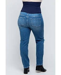 Pinkblush Plus Blue Distressed Knee Skinny Jeans