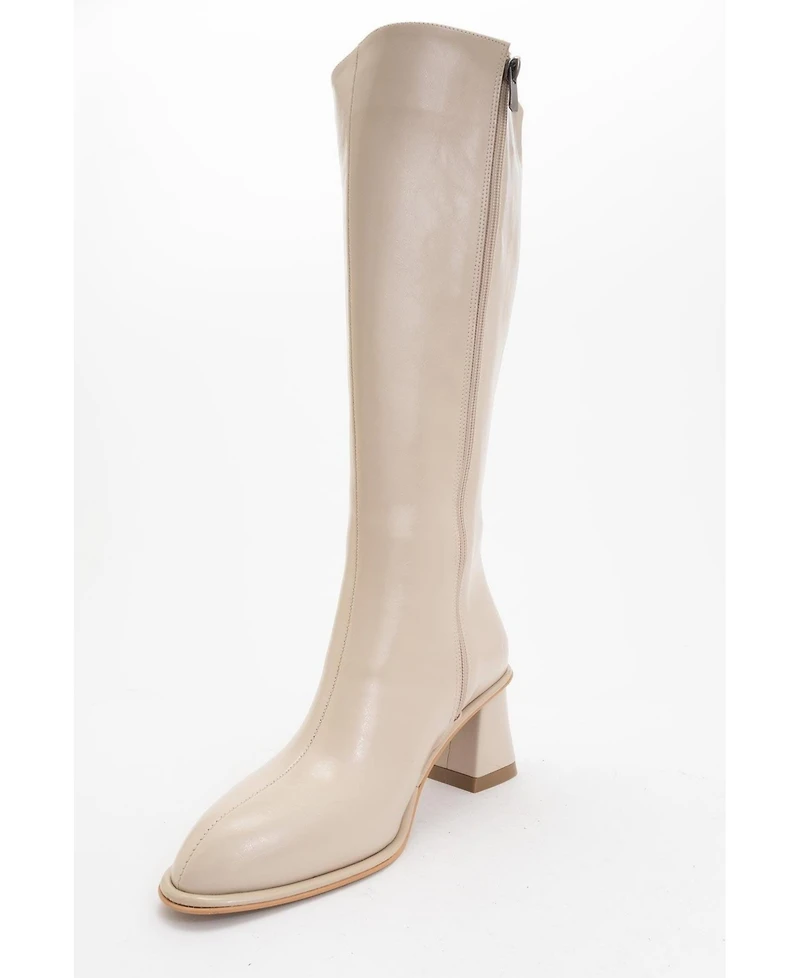 Prologue Shoes Paradis Block Heel Knee High Boot (Women)
