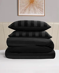 Juicy Couture Jenny Velour Striped Jacquard 3-Pc. Duvet Cover Set