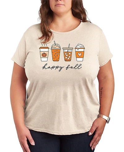Happy Hybrid Apparel Plus SizePumpkin Spice Latte Women's Short Sleeve Graphic T-shirts