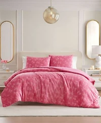 Betsey Johnson Flirty Bows Embossed Plush Comforter Set