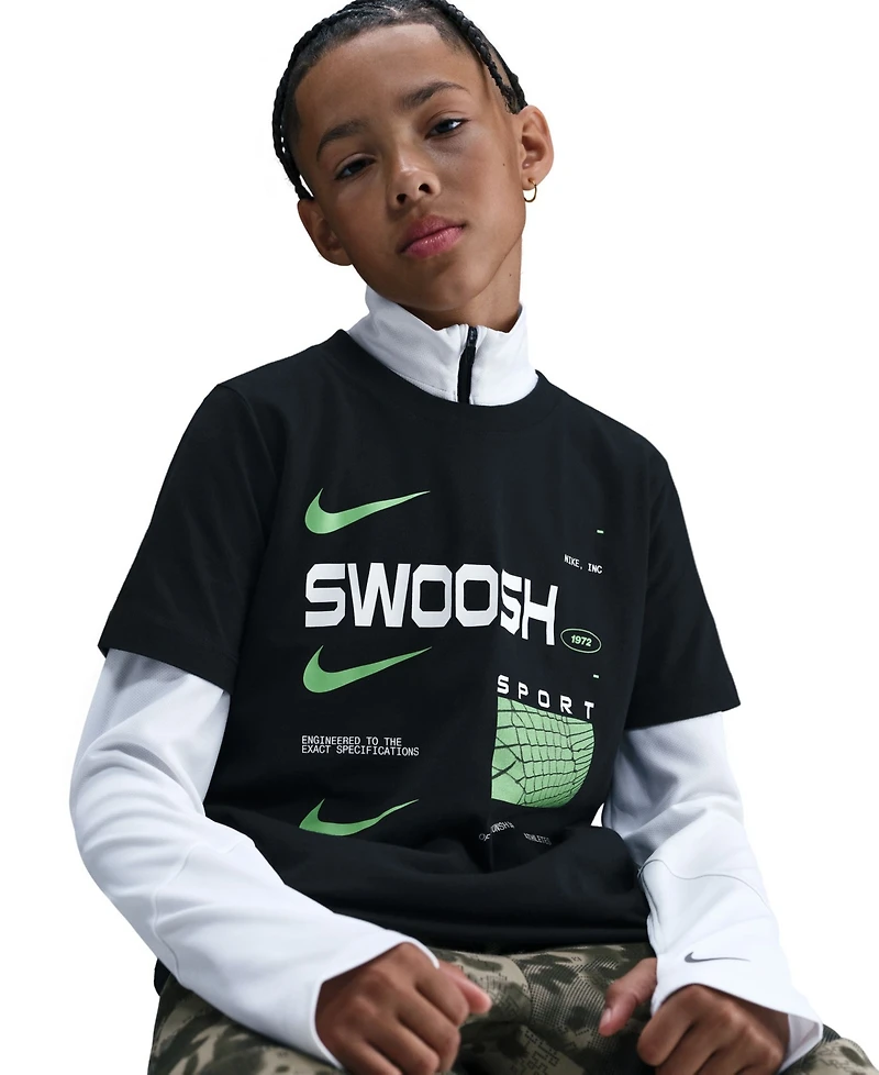 Nike Boys 8-20 Swoosh Printed Short-Sleeve T-Shirt