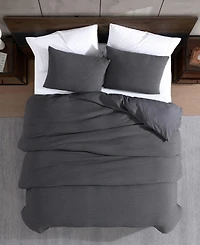 Kenneth Cole New York Solid Waffle 3-Pc. Duvet Cover Set