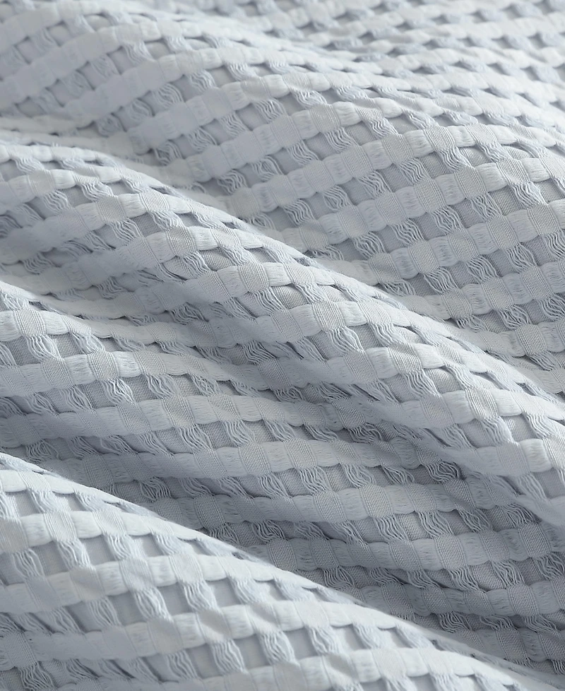Kenneth Cole New York Solid Waffle 3-Pc. Duvet Cover Set