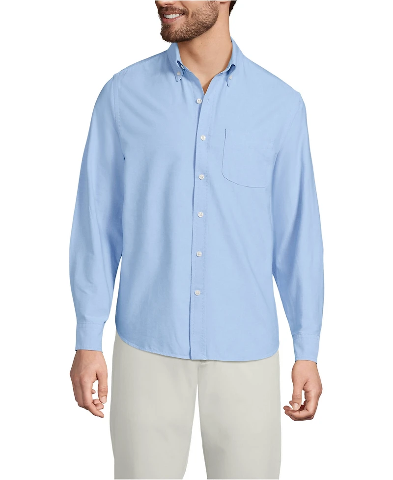 Lands' End Men's Long Sleeve Sail Rigger Oxford Shirt