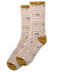Ugg Women's Leslie Fair Isle Graphic Crew Socks
