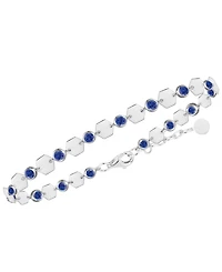 Macy's Lab-Grown Sapphire Luna Bracelet (2-1/5 ct. t.w.) in Sterling Silver