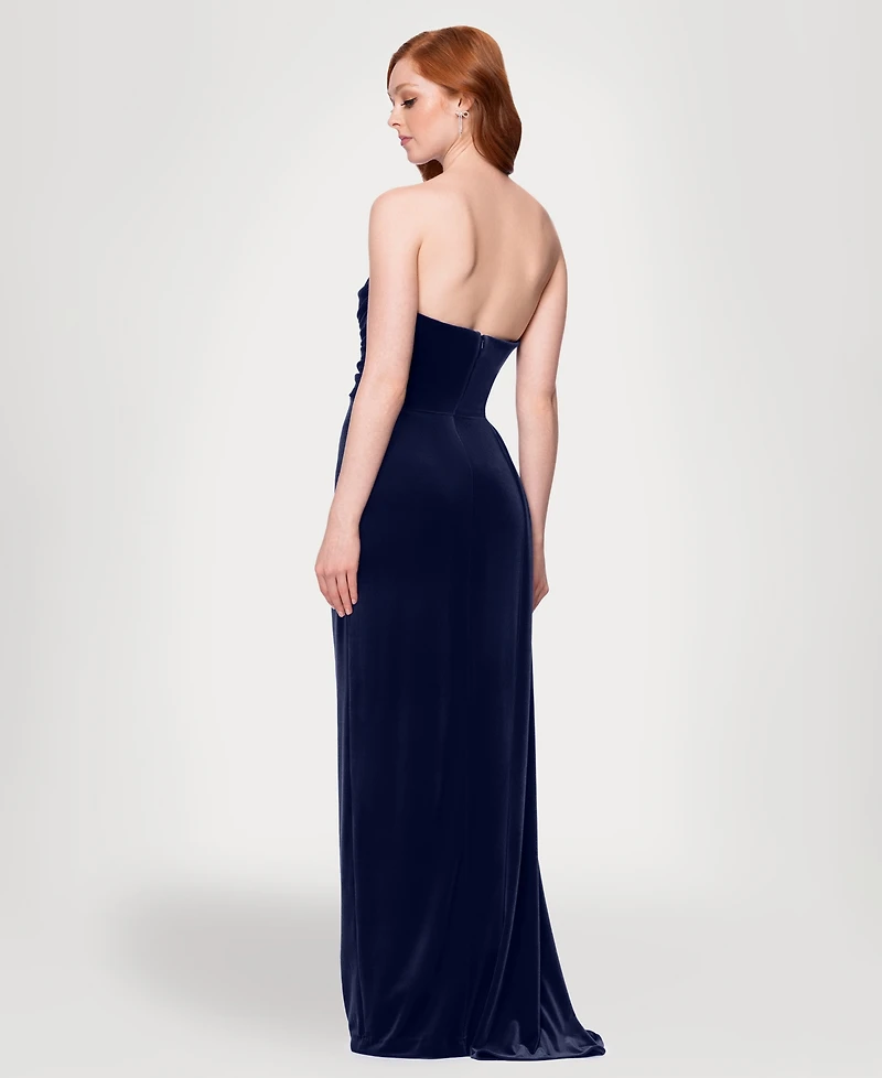 Blondie Nites Juniors' Strapless Center-Back Zipper Dress