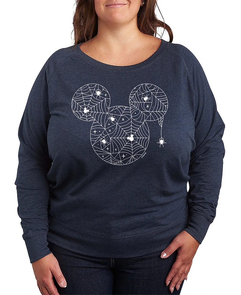 Hybrid Apparel Trendy Mickey Spiderweb Plus Graphic T-shirt