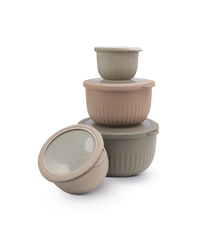 Art & Cook 8-Pc. Round Nesting Bowl Set with Lids