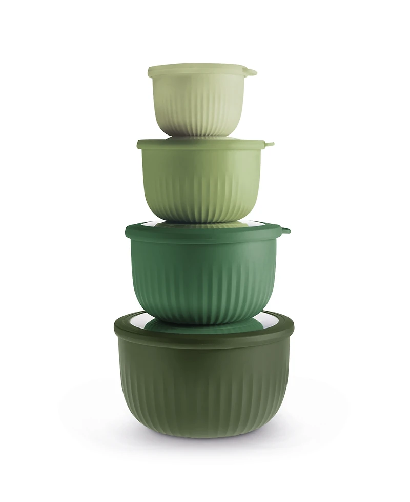 Art & Cook 8-Pc. Round Nesting Bowls Set with Lids