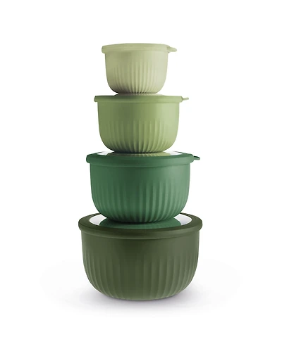Art & Cook 8-Pc. Round Nesting Bowls Set with Lids