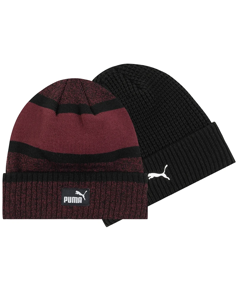 Puma Men's 2-Pack Marled Cuff Beanie