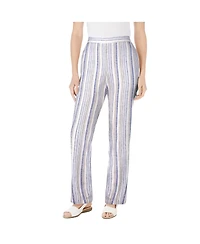 Woman Within Women's Tall Straight Leg Linen Pant