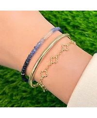 The Lovery Blue Sapphire Ombre Bead Bracelet 14K Gold