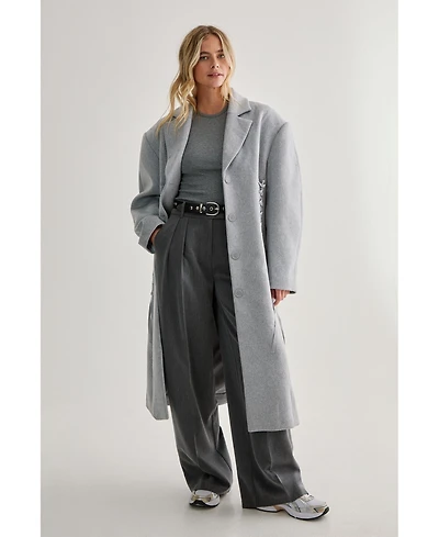 Nasty Gal Premium Corseted Detail Maxi Coat