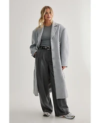 Nasty Gal Premium Corseted Detail Maxi Coat