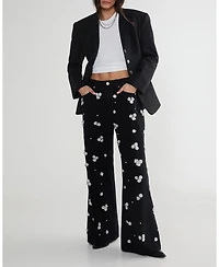 Nasty Gal Limited Embellished Flower Applique Jean