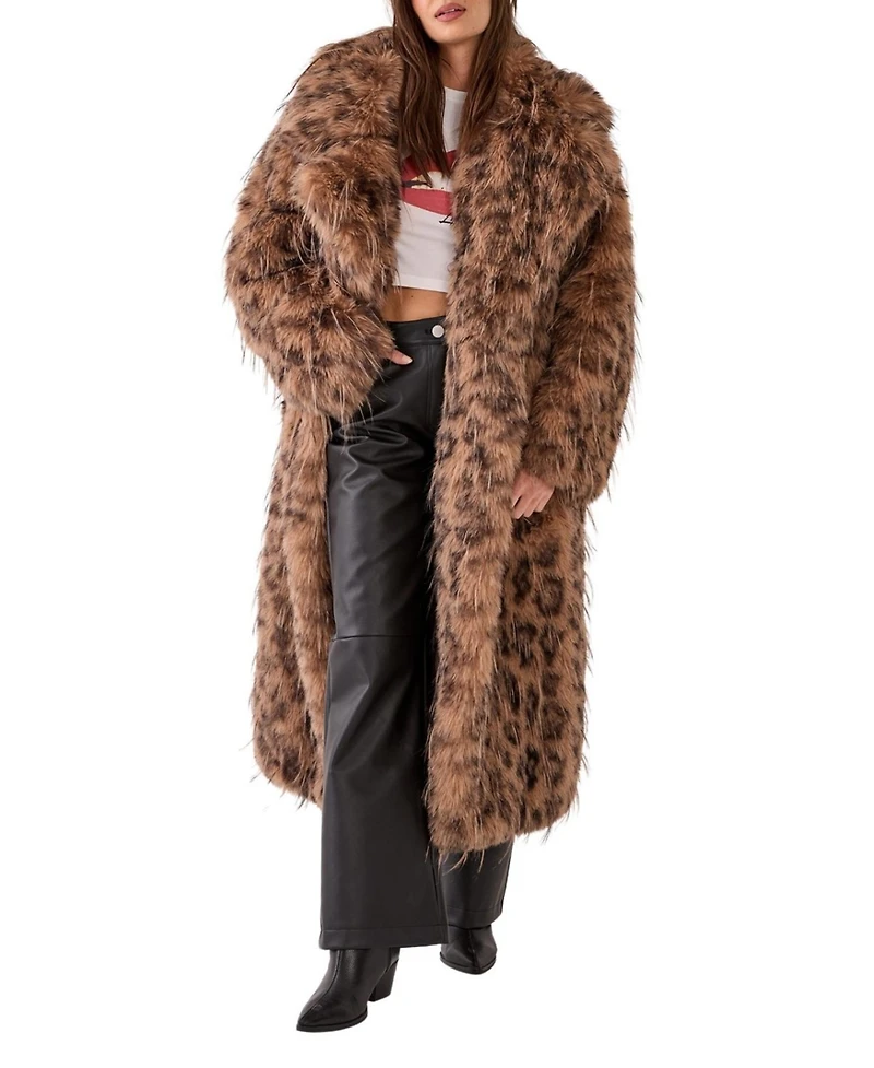 Nasty Gal Faux Fur Longline Coat