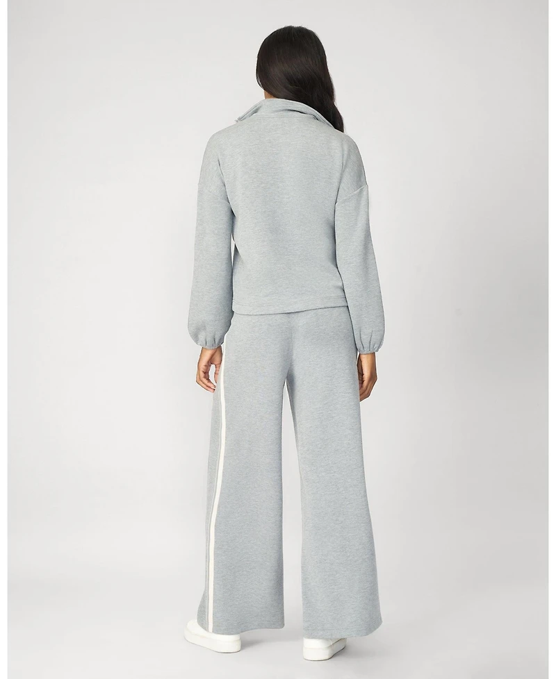 Cable & Gauge Half Zip Pullover Wide Leg Pant