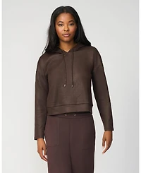 Cable & Gauge Women's Coated Bubble Hem Hoodie