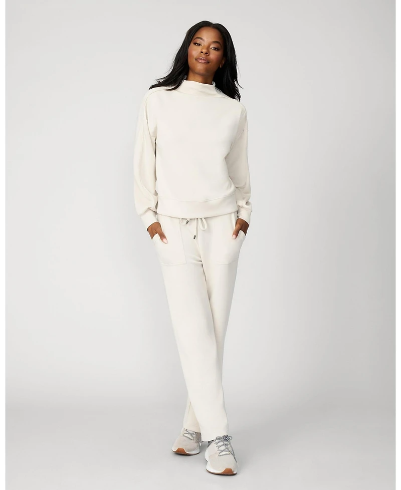 Cable & Gauge Women's Mockneck Modal Top Wide Leg Pant