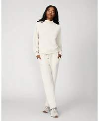 Cable & Gauge Women's Mockneck Modal Top Wide Leg Pant