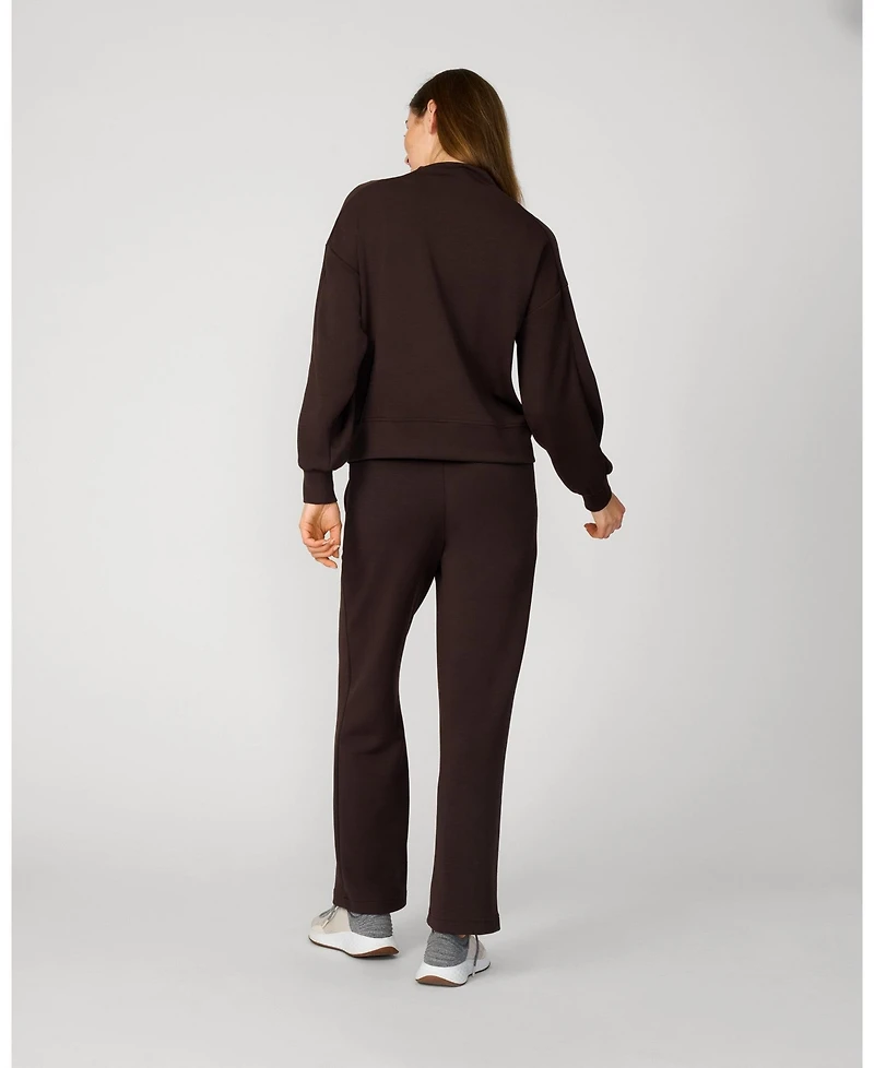 Cable & Gauge Women's Mockneck Modal Top Wide Leg Pant