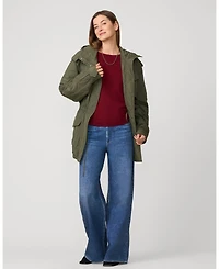 Cable & Gauge Women's Wineglass Drop Shoulder Tunic Sweater