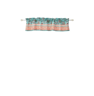 Barefoot Bungalow Audrey Window Valance Turquoise 84in x 16in + 2in by Barefoot Bungalow