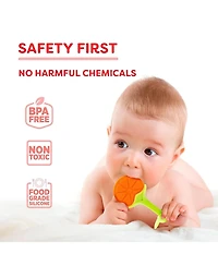 Sperric Baby Silicone Teething Toys 5 Pack, Sensory Balls & Teethers 0-12 Months, Bpa Free Freezer Safe Soft Teether Toys, Soothe Gums