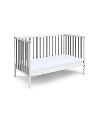 Forest'nSky White and Gray 3-in-1 Island Convertible Crib with Adjustable Mattress Support